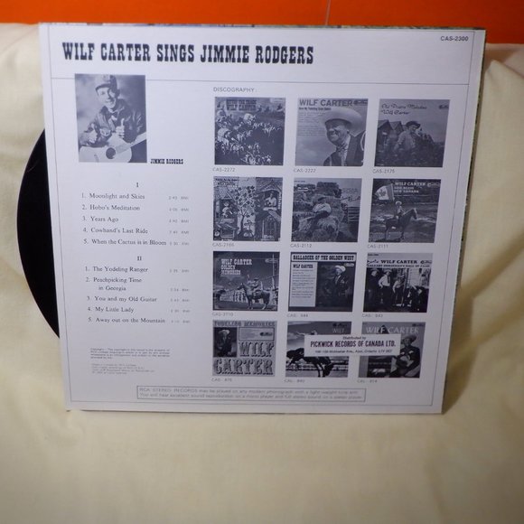 ~~~ WILF Carter ~~~ Sings Jimmie Rodgers - Picture 2 of 2